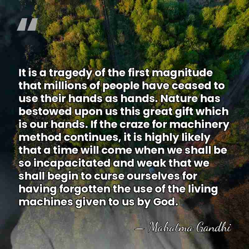 It is a tragedy of the first magnitude that millions of people&hellip; - Mahatma Gandhi