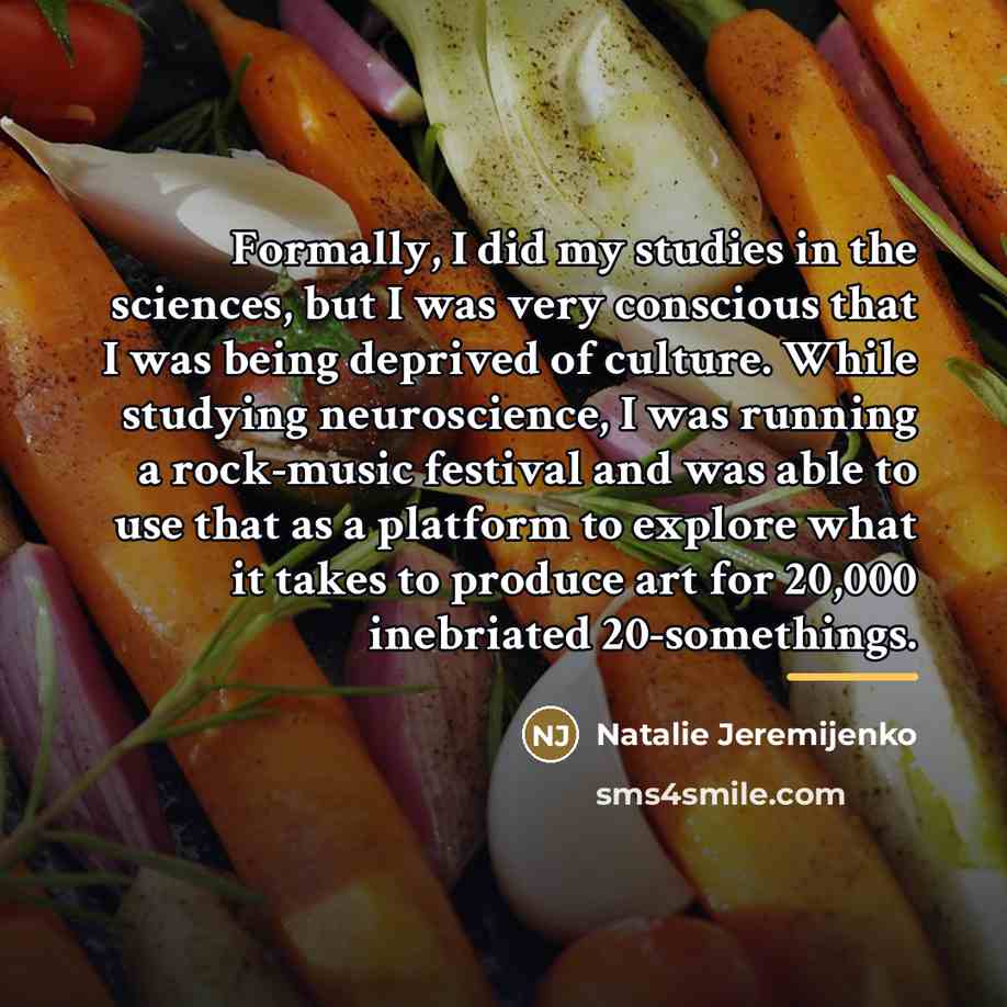 “Formally, I did my studies in the sciences, but I…” quote by Natalie Jeremijenko