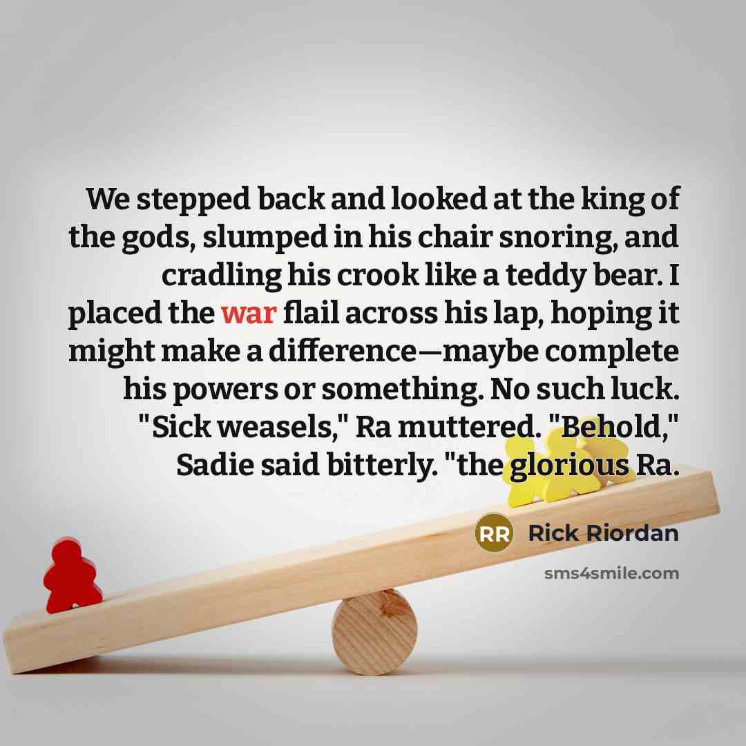 “We stepped back and looked at the king of the…” quote by Rick Riordan