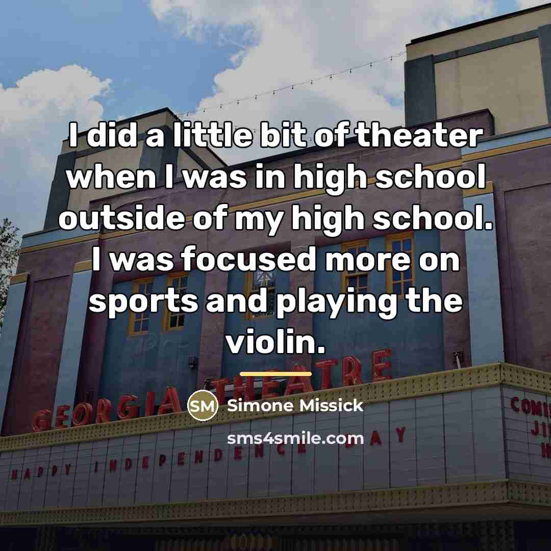 “I did a little bit of theater when I was…” quote by Simone Missick