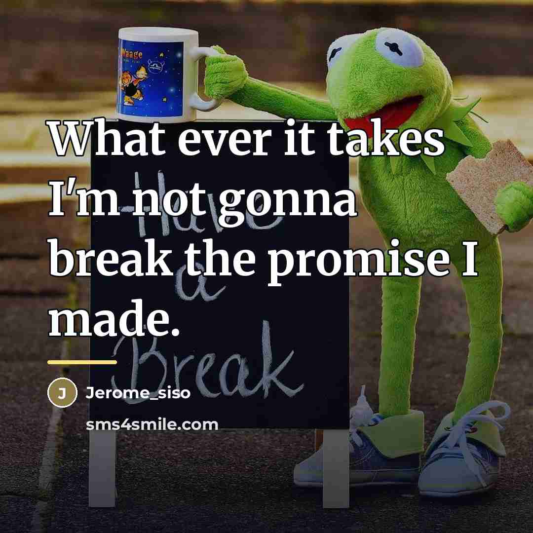 “What ever it takes I'm not gonna break the promise…” quote by Jerome_siso