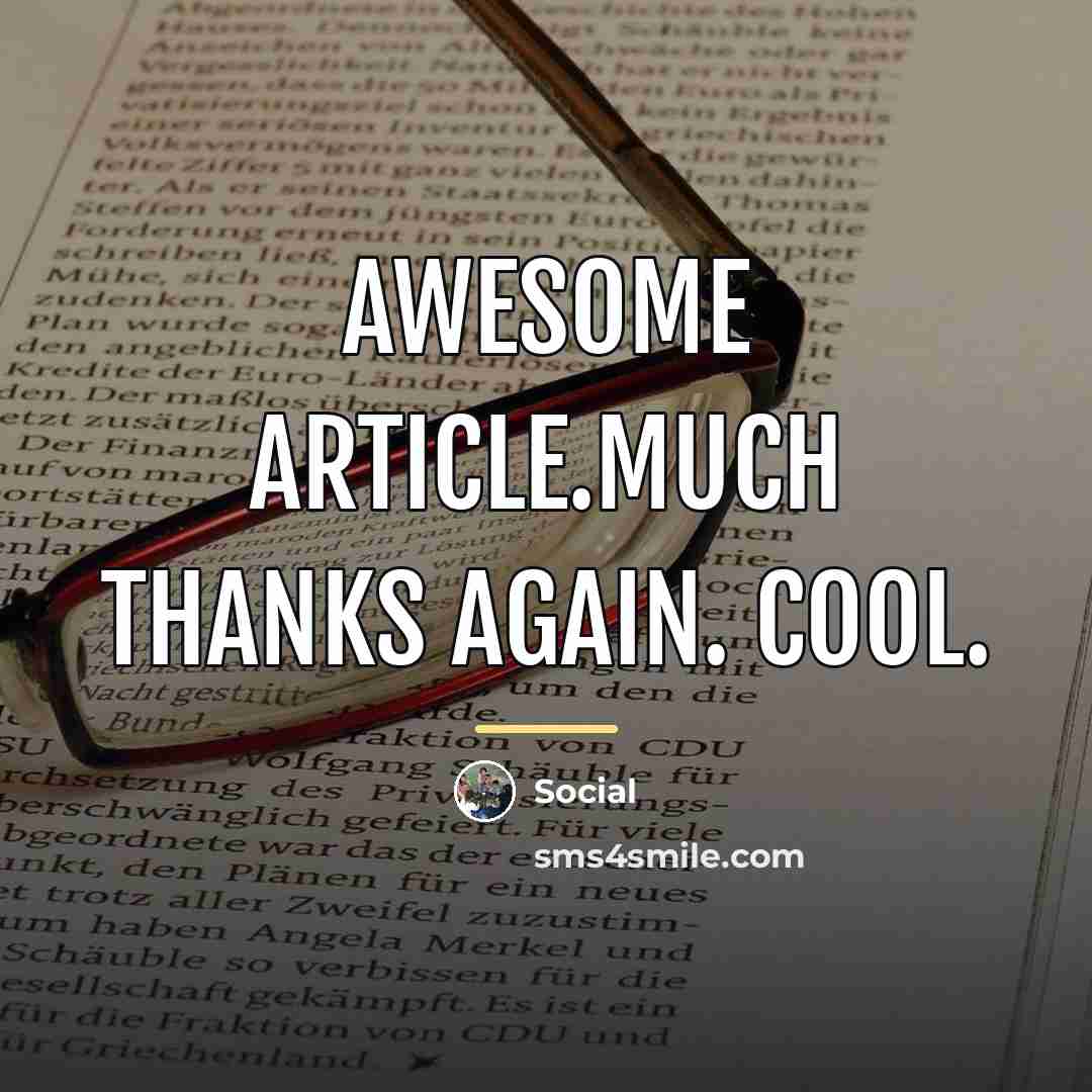“Awesome article.Much thanks again. Cool.…” quote by Social