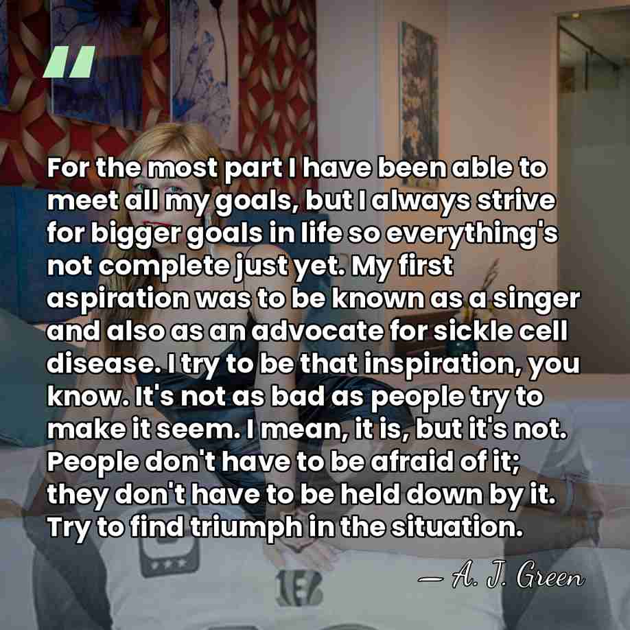 For the most part I have been able to meet all my&hellip; - A. J. Green