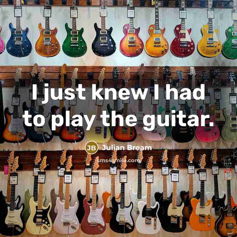 “I just knew I had to play the guitar.…” quote by Julian Bream