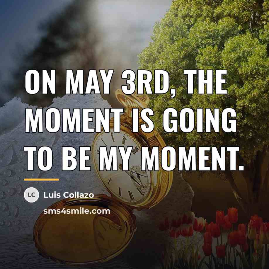 “On May 3rd, THE MOMENT is going to be my…” quote by Luis Collazo