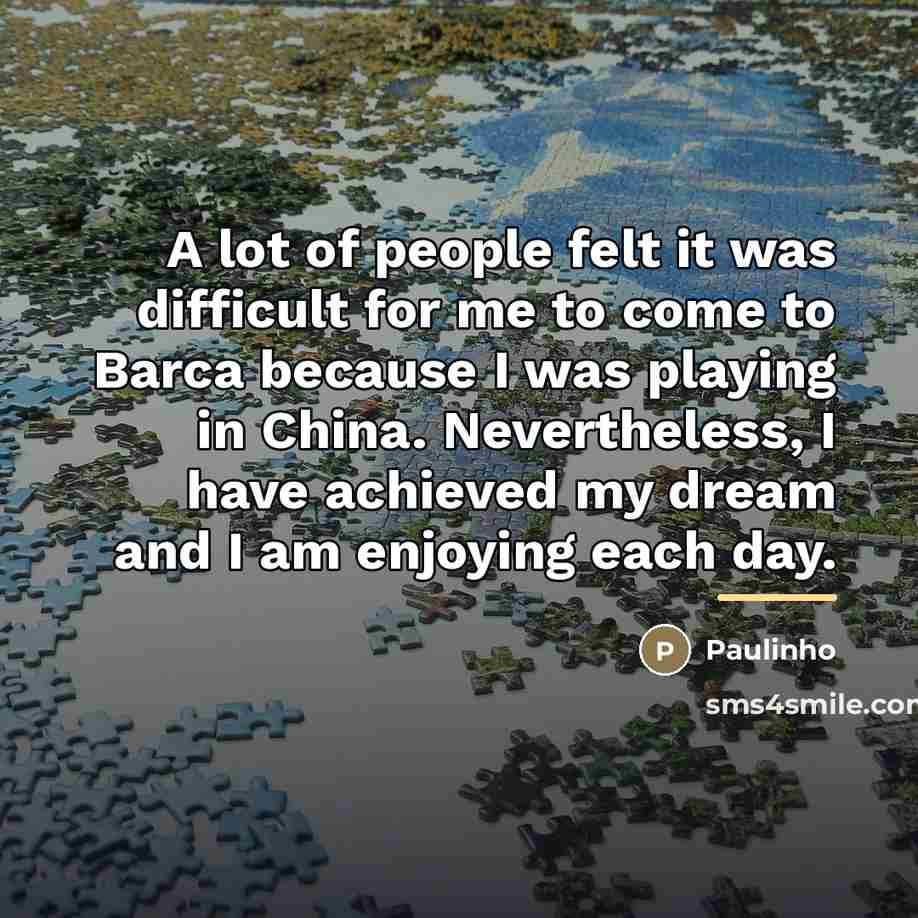 “A lot of people felt it was difficult for me…” quote by Paulinho