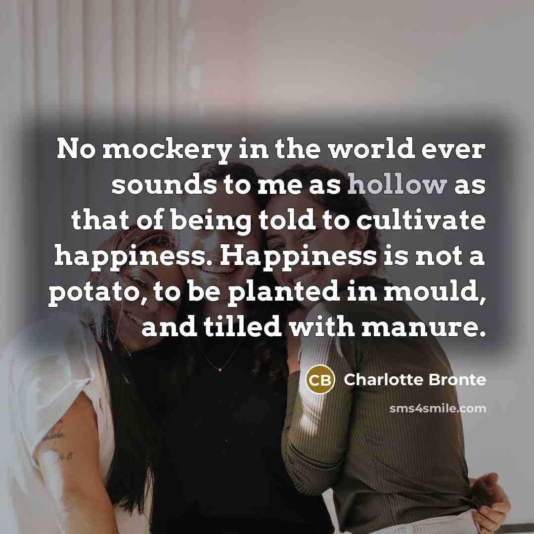 “No mockery in the world ever sounds to me as…” quote by Charlotte Bronte