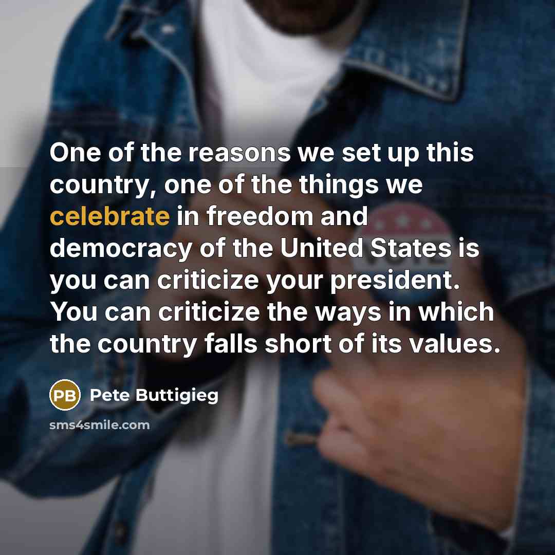 “One of the reasons we set up this country, one…” quote by Pete Buttigieg