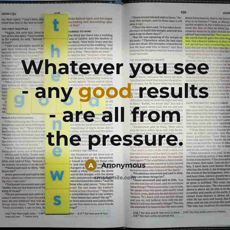 “Whatever you see - any good results - are all…” quote by Anonymous