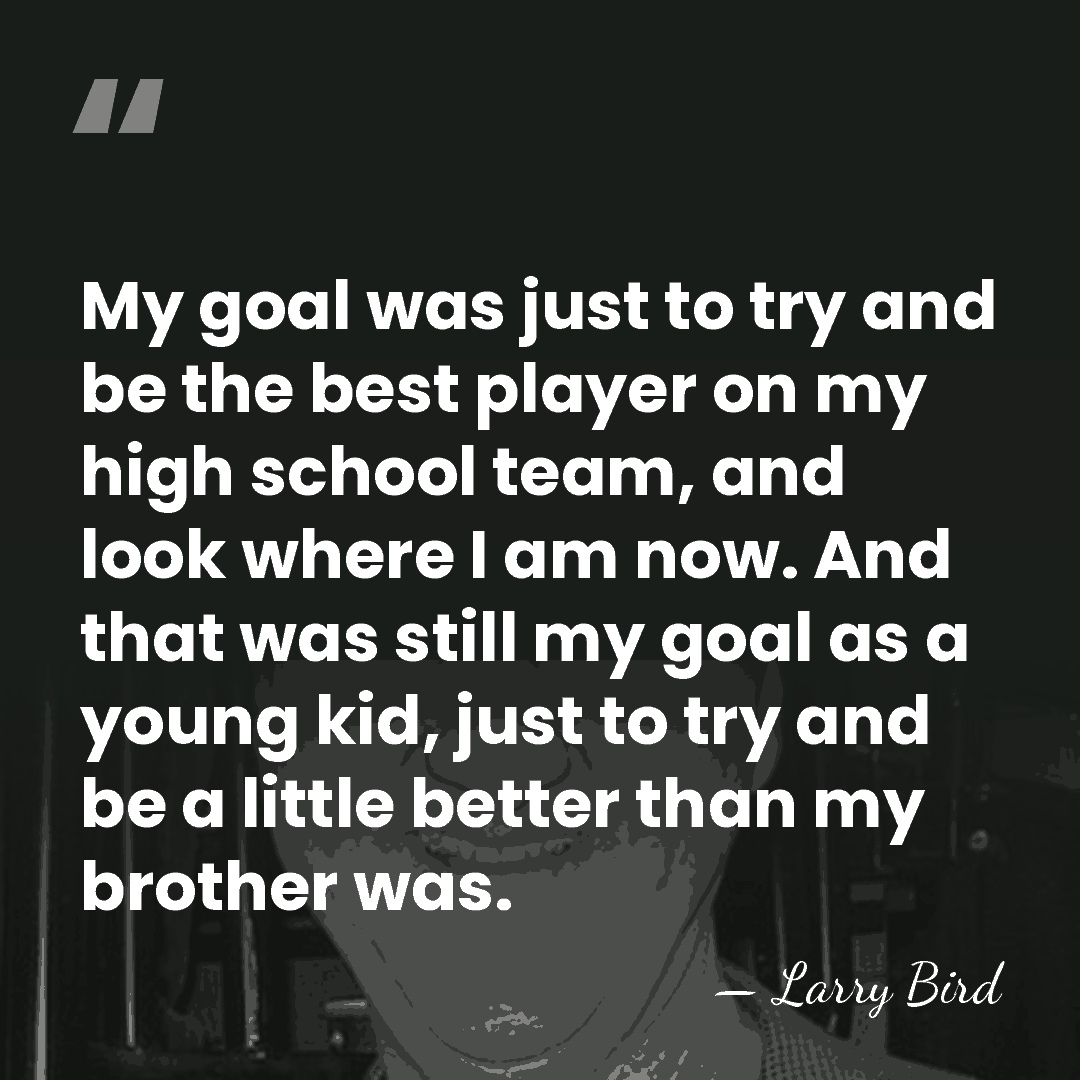 My goal was just to try and be the best player on&hellip; - Larry Bird