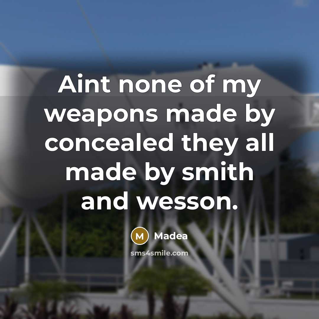 “Aint none of my weapons made by concealed they all…” quote by Madea