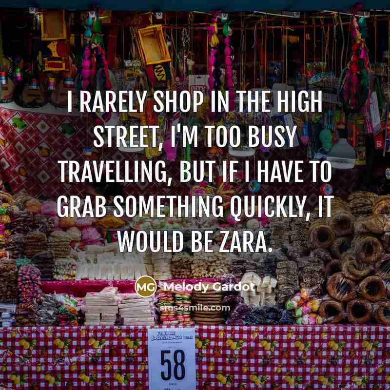 “I rarely shop in the high street, I'm too busy…” quote by Melody Gardot