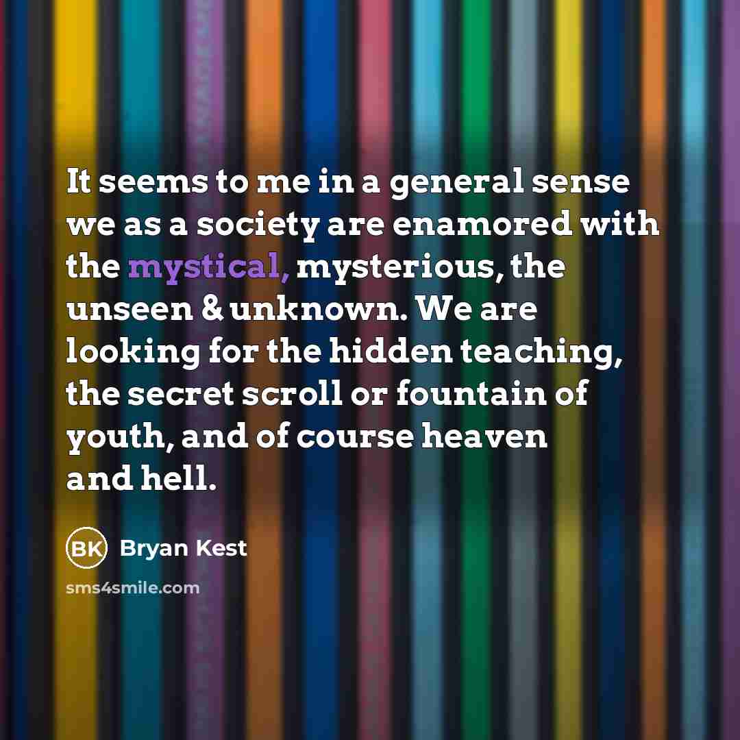 “It seems to me in a general sense we as…” quote by Bryan Kest