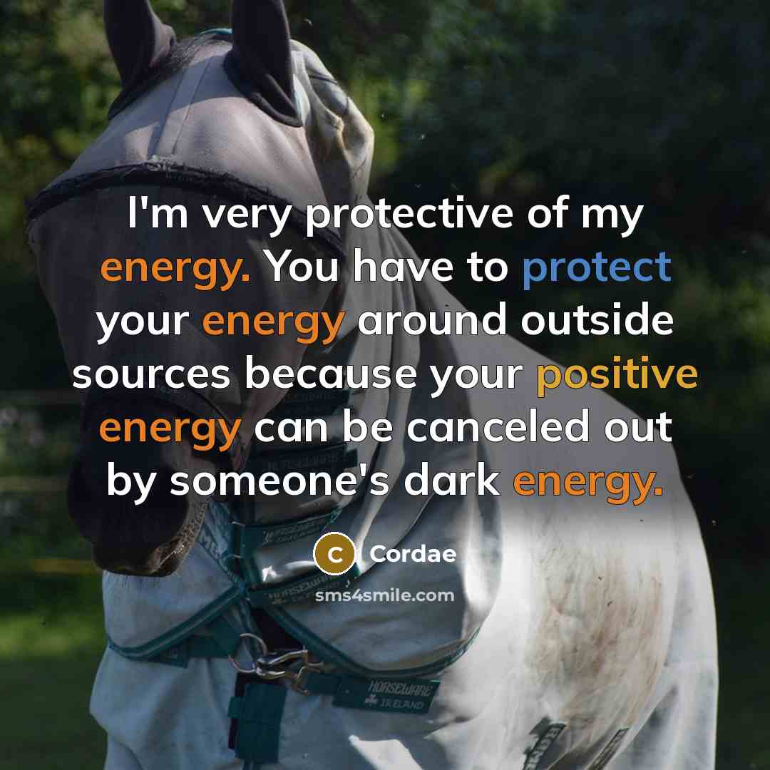 “I'm very protective of my energy. You have to protect…” quote by Cordae
