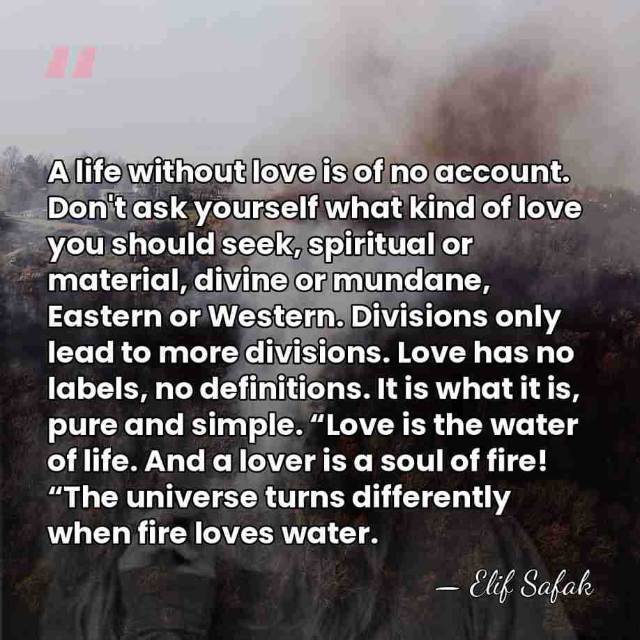 A life without love is of no account. Don't ask yourself what&hellip; - Elif Safak