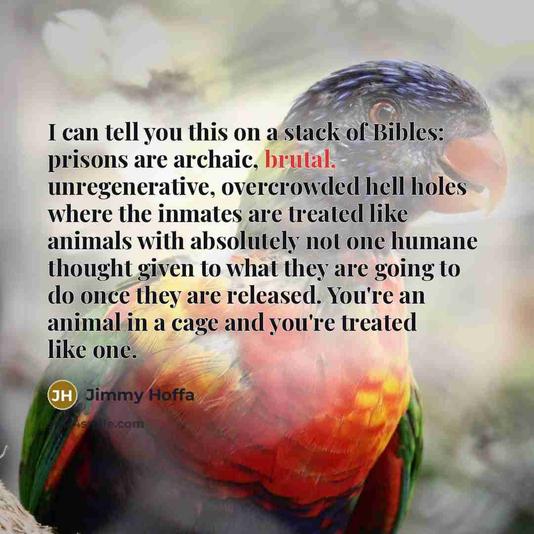 “I can tell you this on a stack of Bibles:…” quote by Jimmy Hoffa