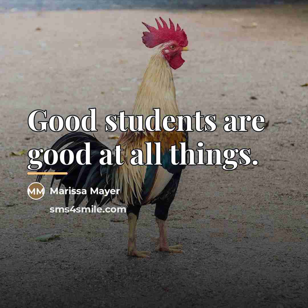 “Good students are good at all things.…” quote by Marissa Mayer