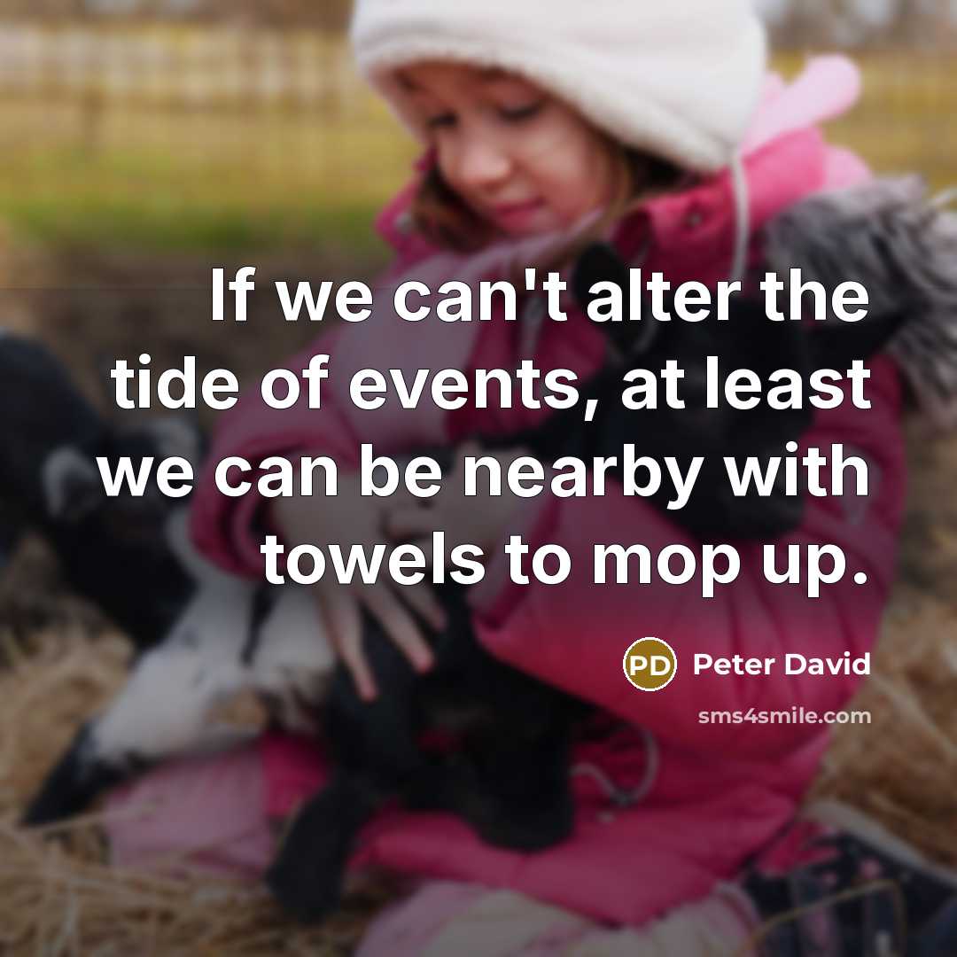 “If we can't alter the tide of events, at least…” quote by Peter David