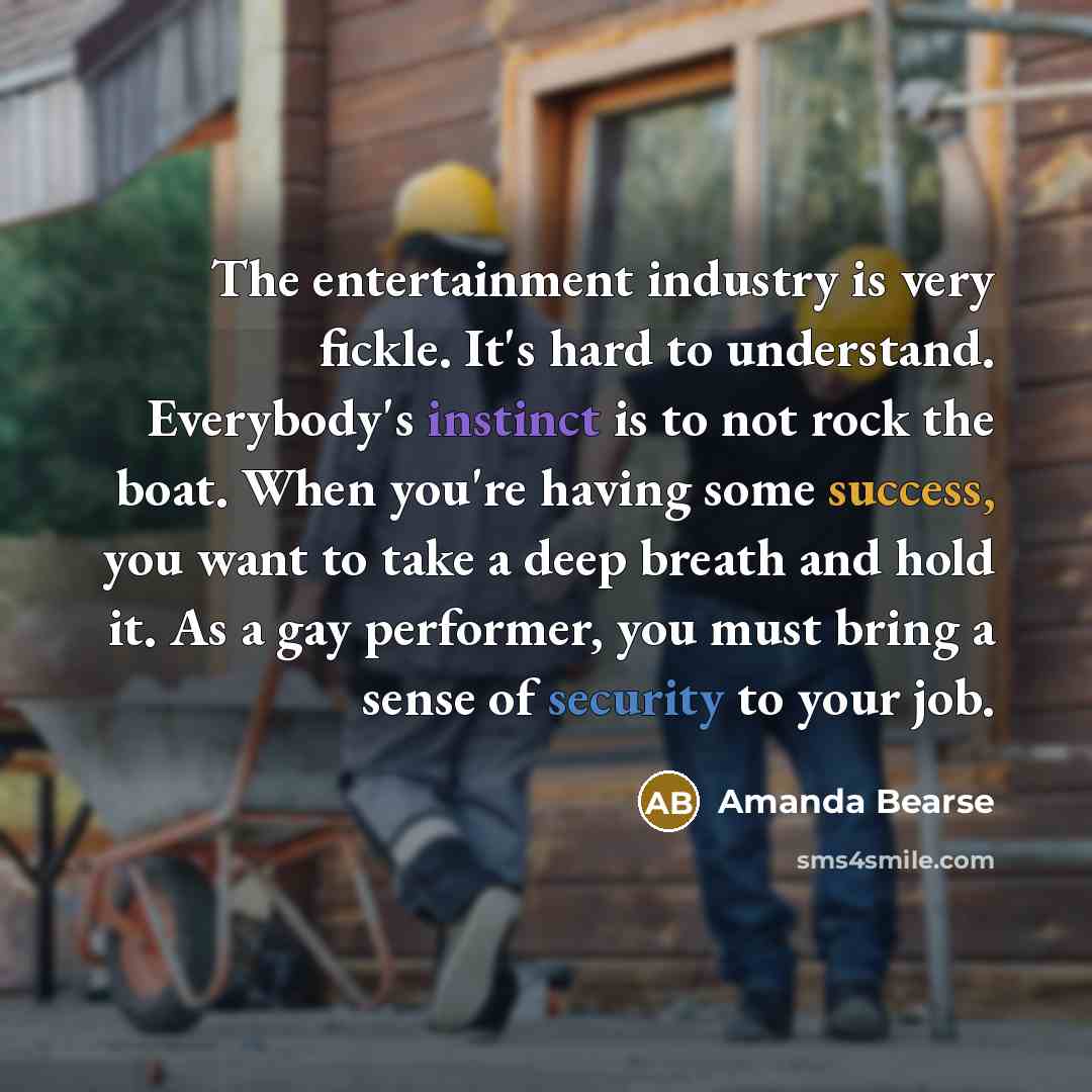 “The entertainment industry is very fickle. It's hard to understand.…” quote by Amanda Bearse