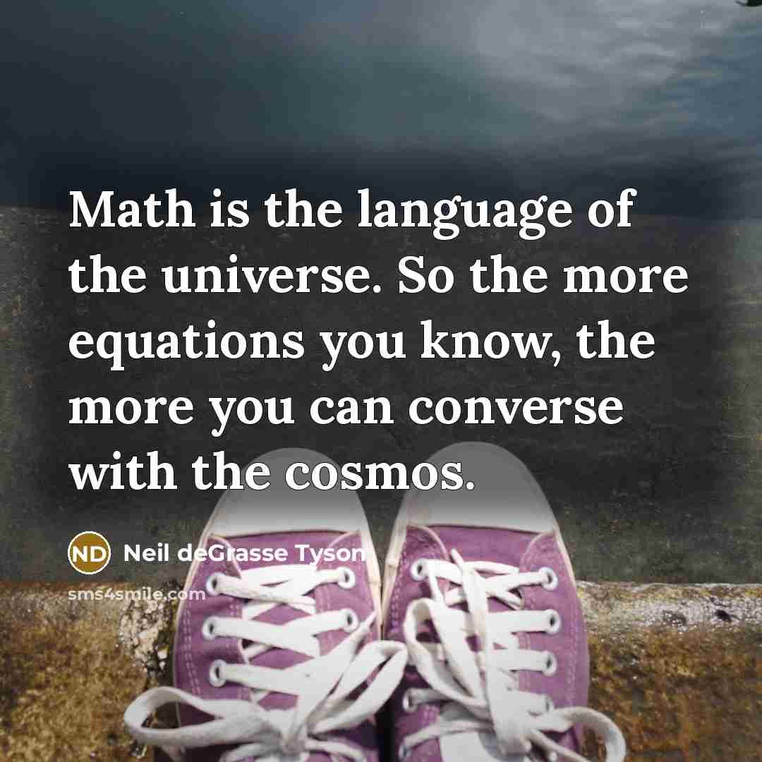 “Math is the language of the universe. So the more…” quote by Neil deGrasse Tyson