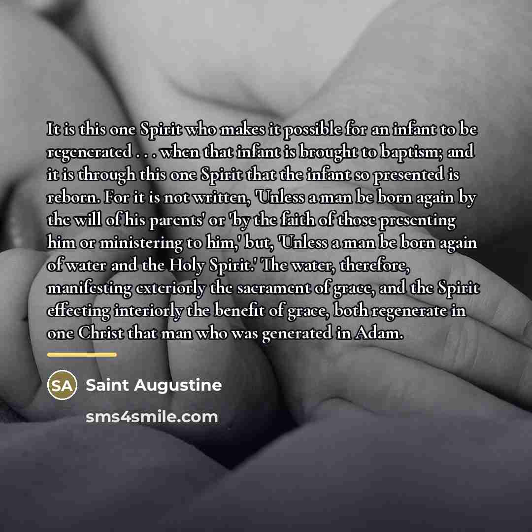 “It is this one Spirit who makes it possible for…” quote by Saint Augustine