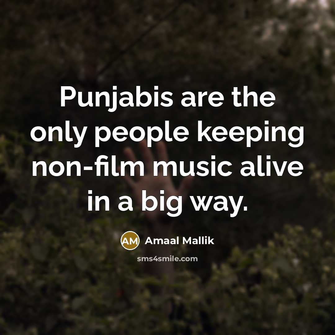 “Punjabis are the only people keeping non-film music alive in…” quote by Amaal Mallik
