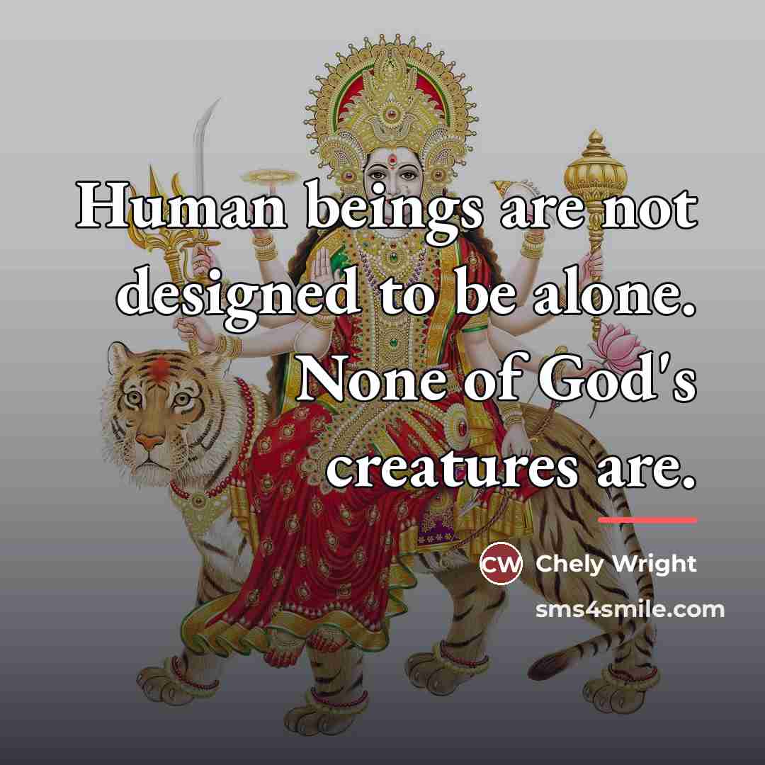 “Human beings are not designed to be alone. None of…” quote by Chely Wright