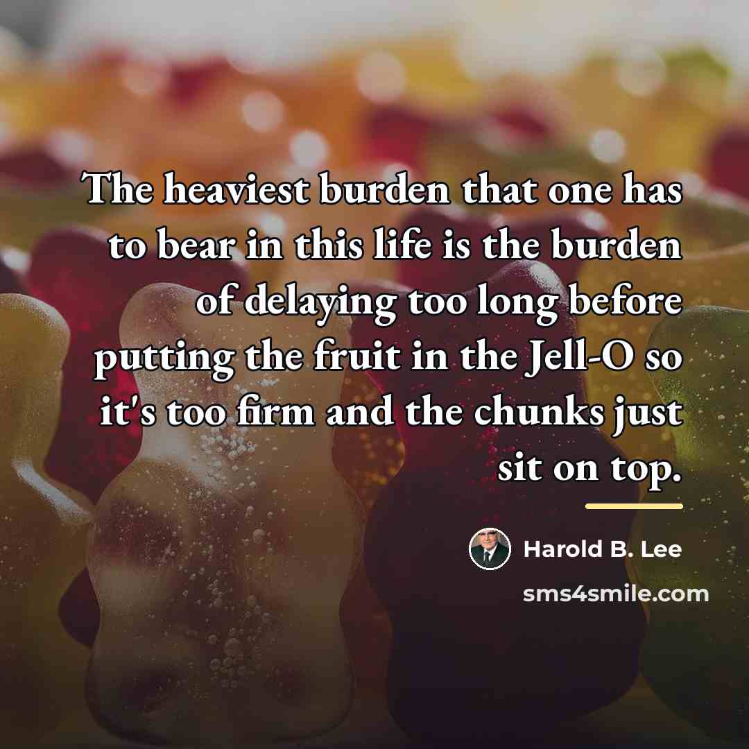 “The heaviest burden that one has to bear in this…” quote by Harold B. Lee