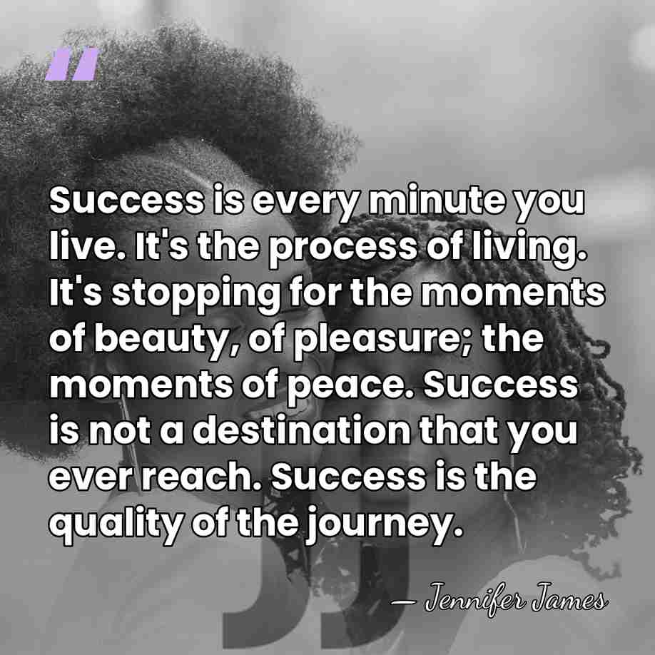 Success is every minute you live. It's the process of living. It's&hellip; - Jennifer James