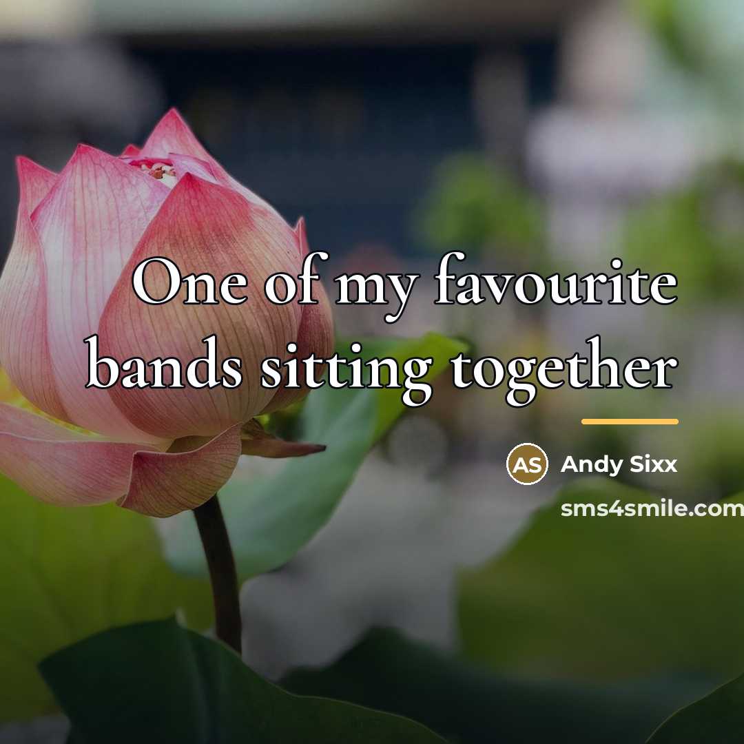 “One of my favourite bands sitting together…” quote by ANDY SIXX