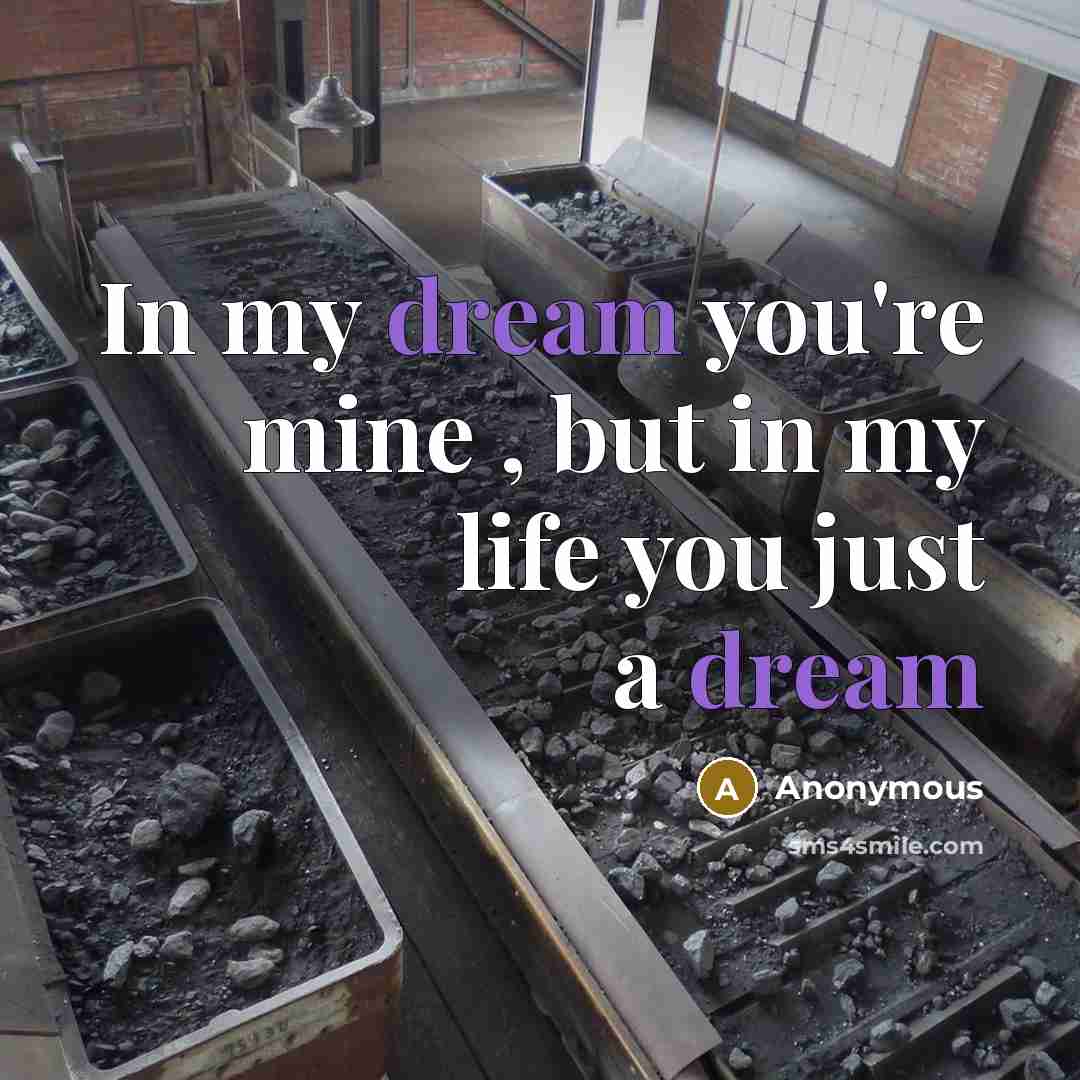 “In my dream you're mine , but in my life you just a dream” quote by Anonymous