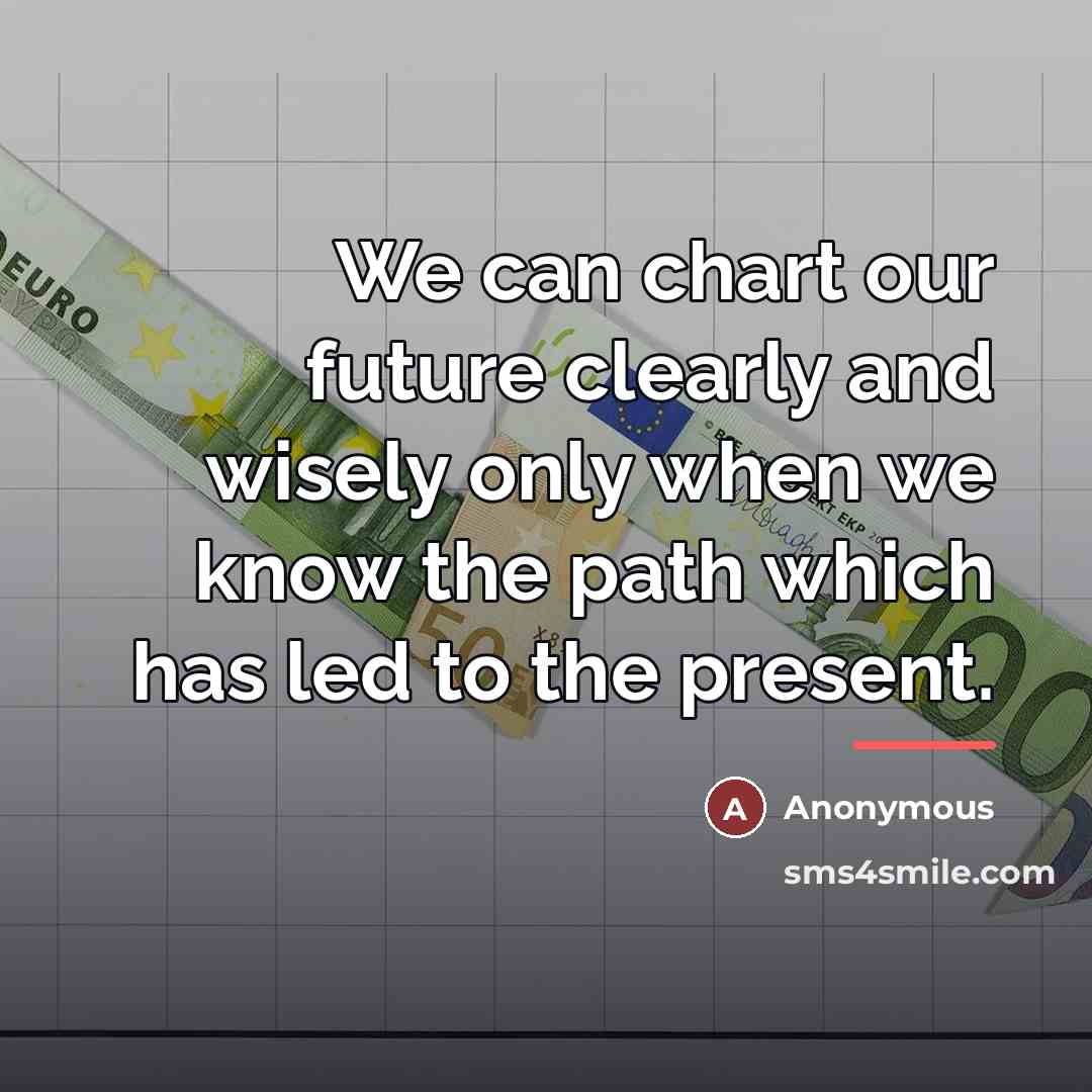 “We can chart our future clearly and wisely only when…” quote by Anonymous