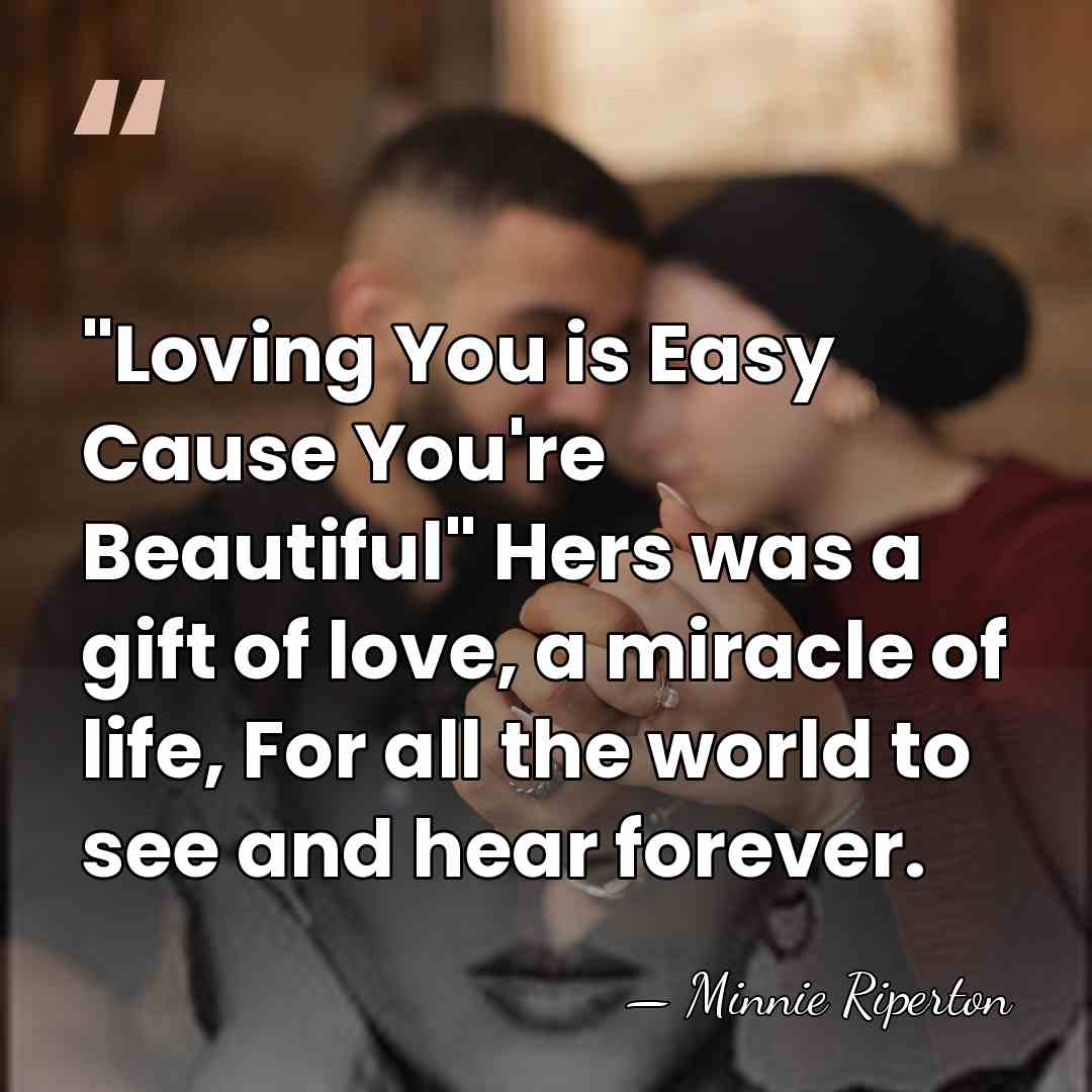 "Loving You is Easy Cause You're Beautiful" Hers was a gift of&hellip; - Minnie Riperton