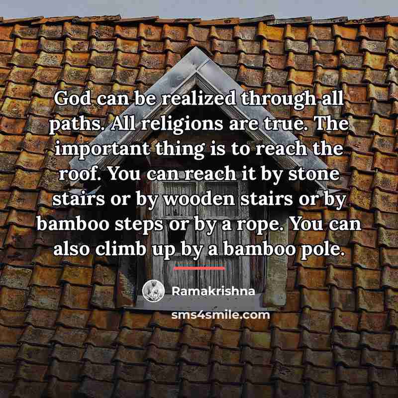 “God can be realized through all paths. All religions are…” quote by Ramakrishna