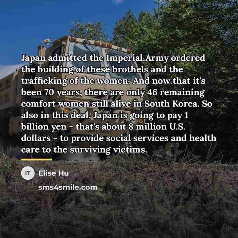 “Japan admitted the Imperial Army ordered the building of these…” quote by Elise Hu