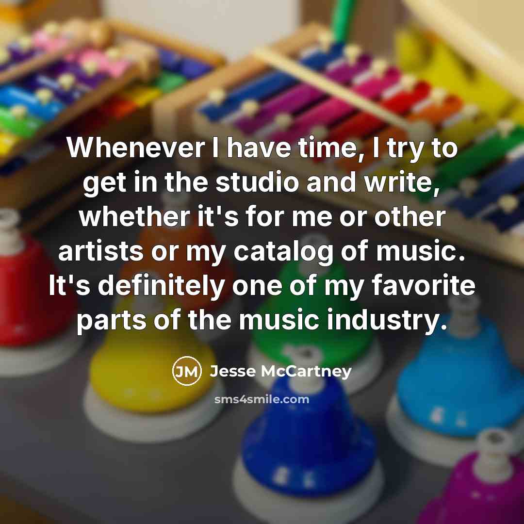 “Whenever I have time, I try to get in the…” quote by Jesse McCartney
