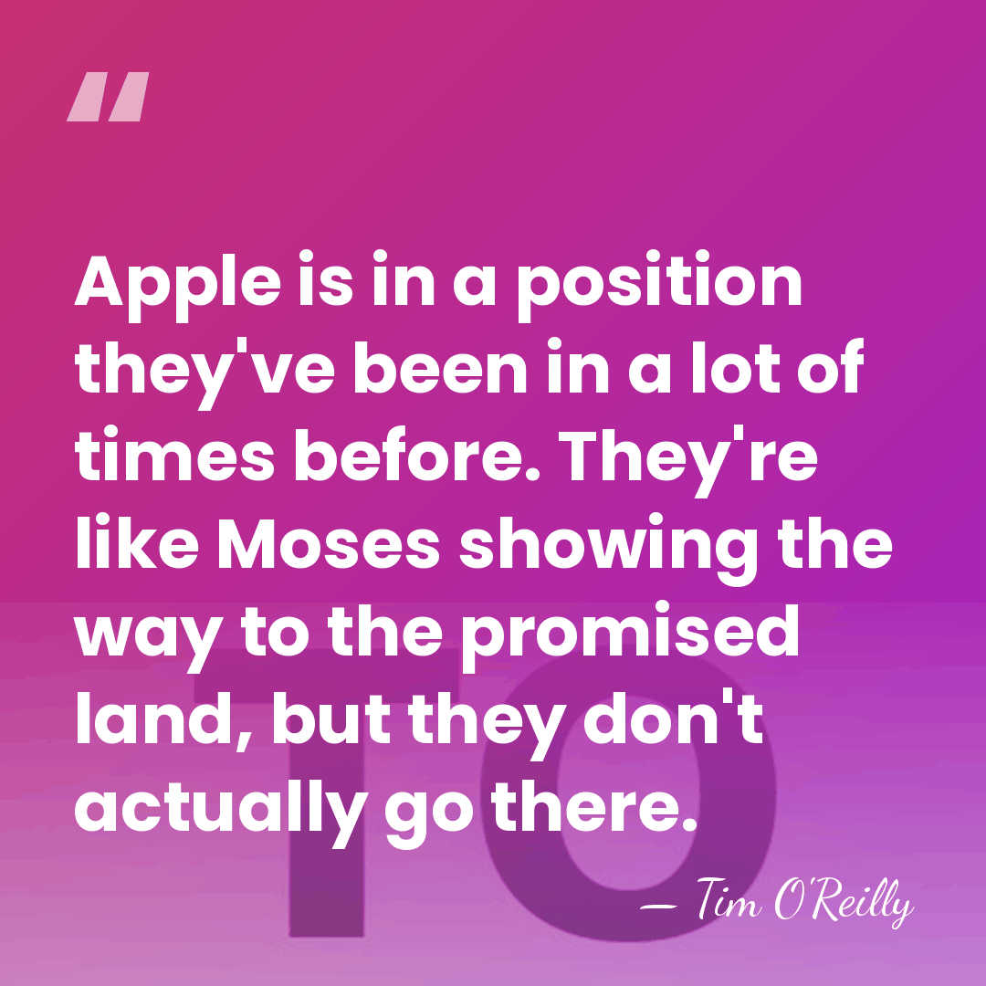 Apple is in a position they've been in a lot of times&hellip; - Tim O'Reilly