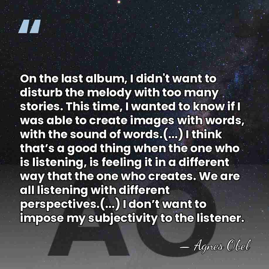 On the last album, I didn't want to disturb the melody with&hellip; - Agnes Obel