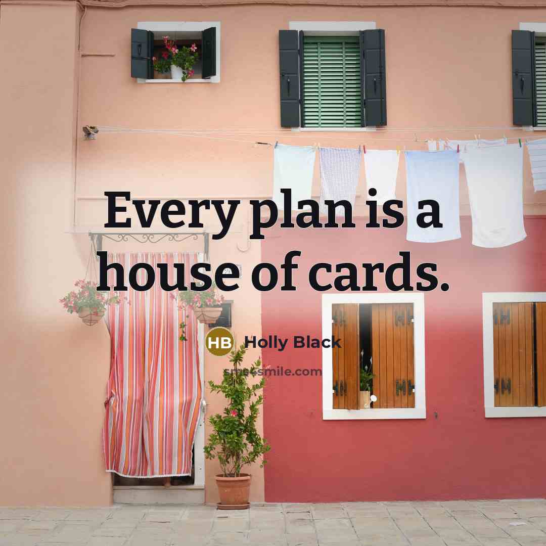 “Every plan is a house of cards.…” quote by Holly Black