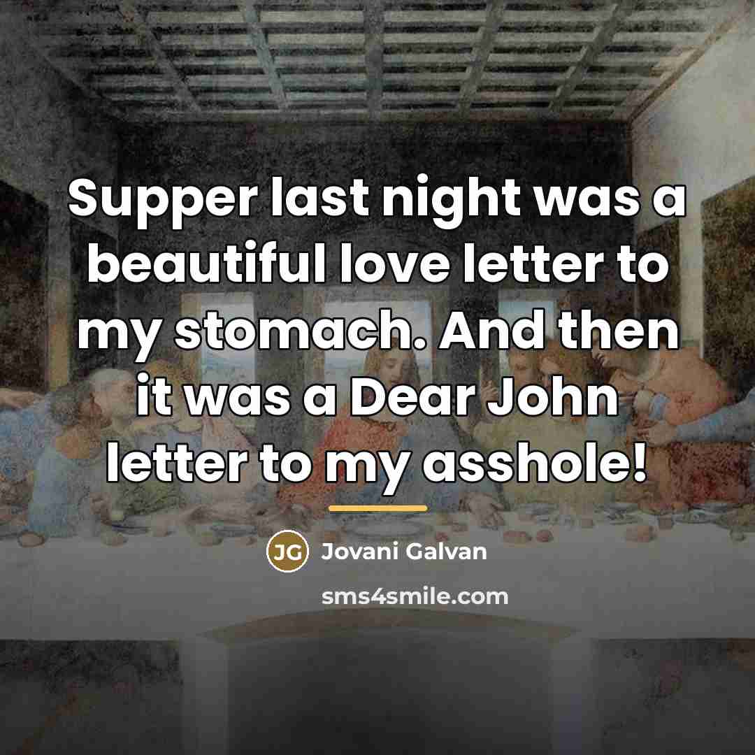 “Supper last night was a beautiful love letter to my…” quote by Jovani Galvan