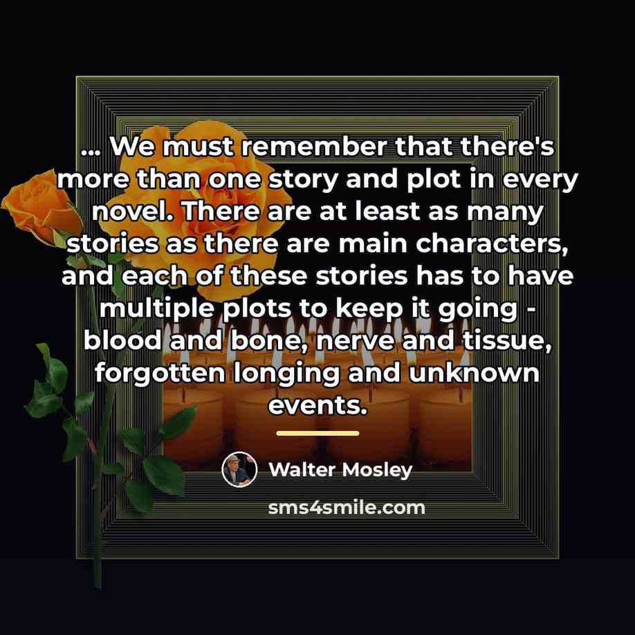 “... We must remember that there's more than one story…” quote by Walter Mosley