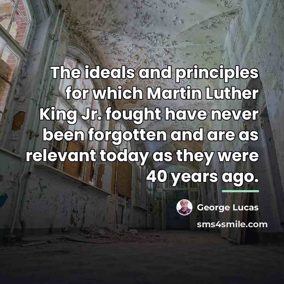 “The ideals and principles for which Martin Luther King Jr.…” quote by George Lucas