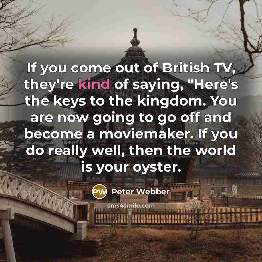 “If you come out of British TV, they're kind of…” quote by Peter Webber