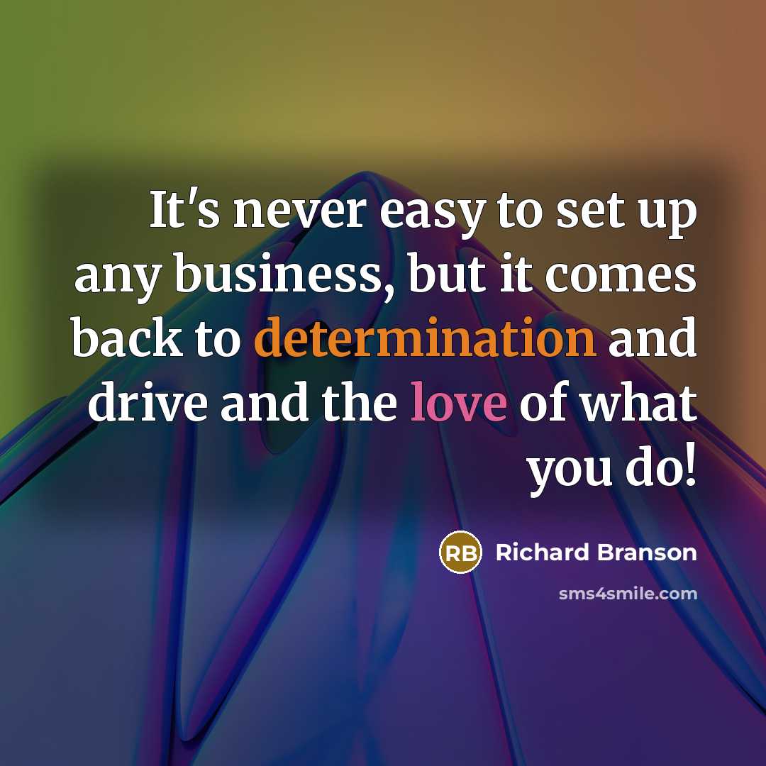 “It's never easy to set up any business, but it…” quote by Richard Branson