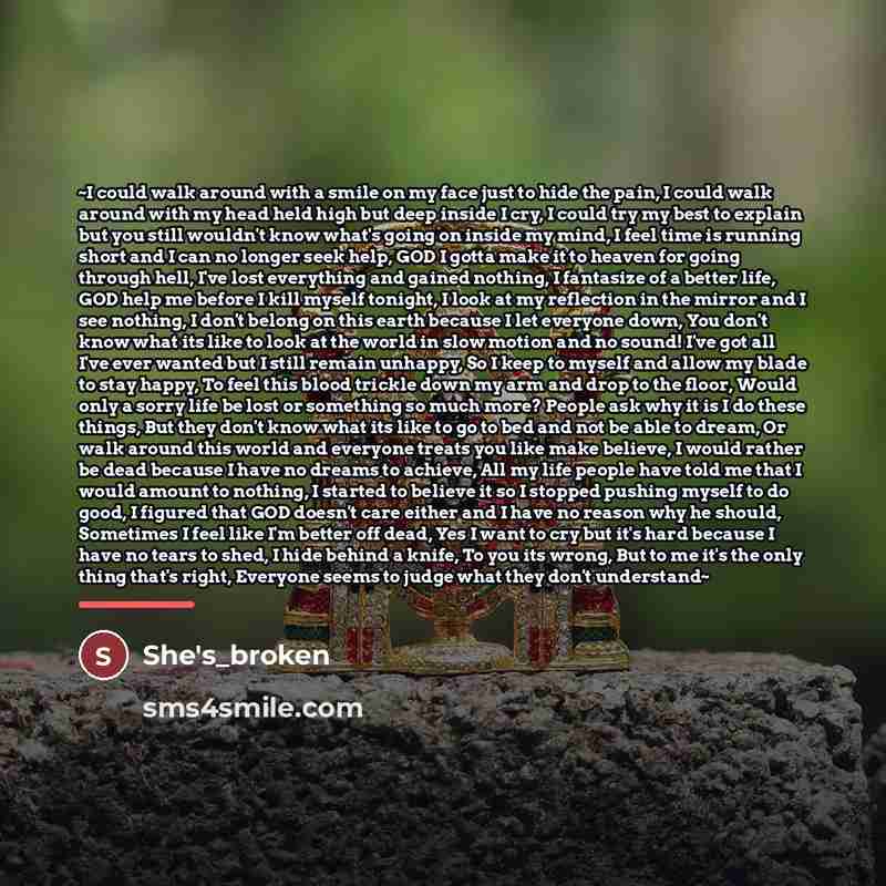 “~I could walk around with a smile on my face…” quote by She's_broken