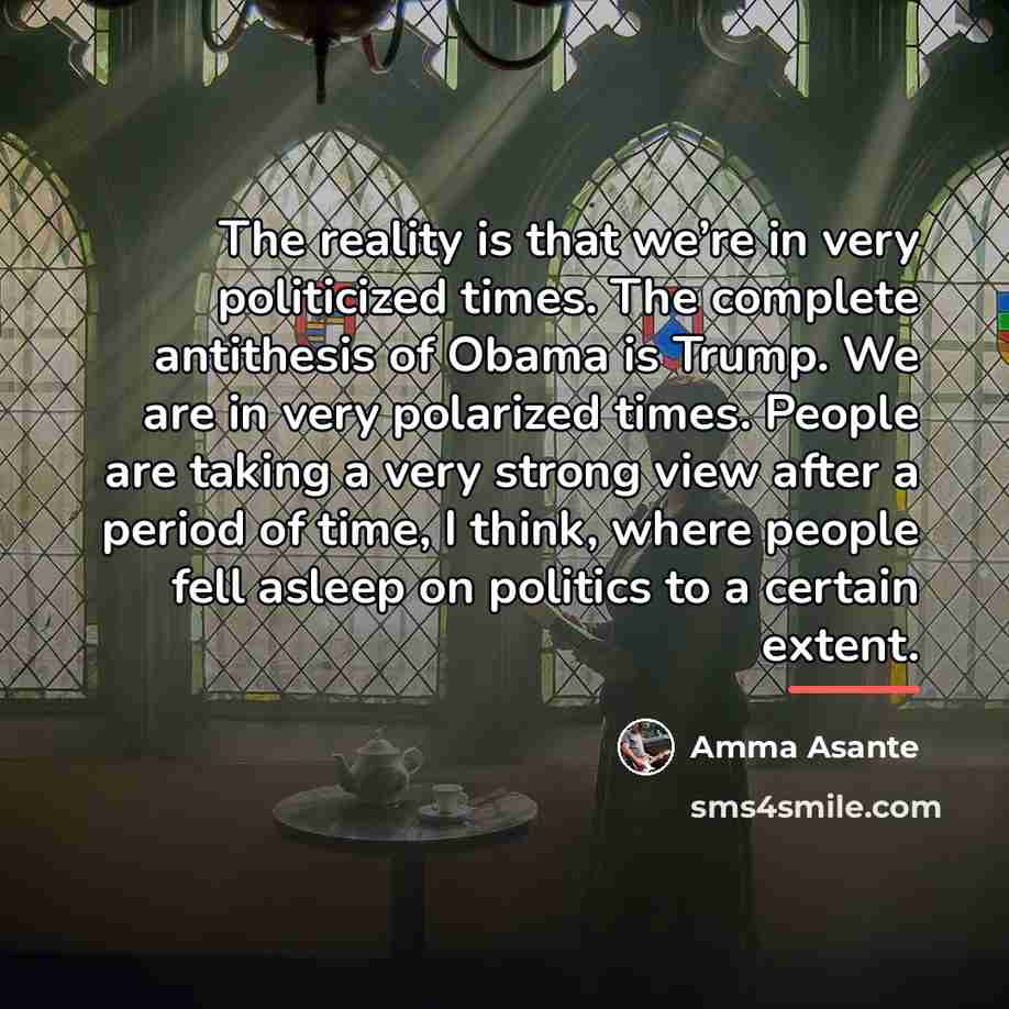 “The reality is that we’re in very politicized times. The…” quote by Amma Asante
