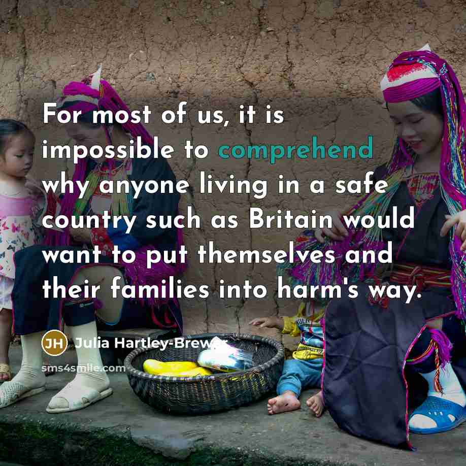 “For most of us, it is impossible to comprehend why…” quote by Julia Hartley-Brewer