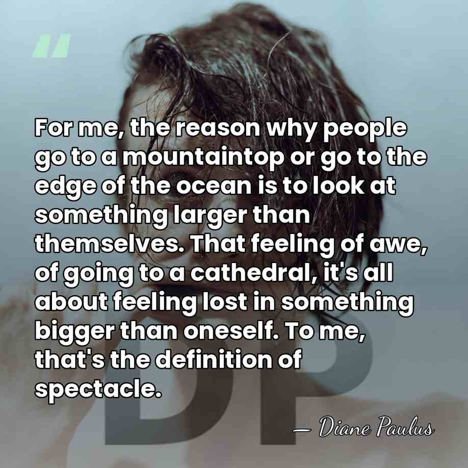 For me, the reason why people go to a mountaintop or go&hellip; - Diane Paulus