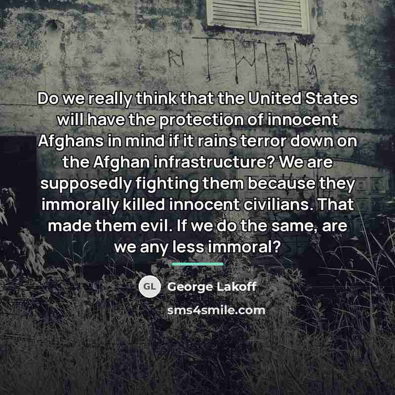 “Do we really think that the United States will have…” quote by George Lakoff
