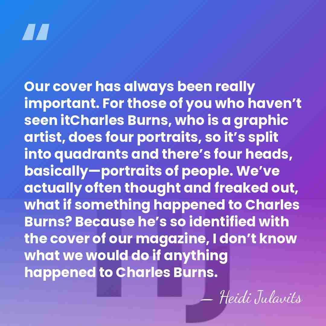 Our cover has always been really important. For those of you who&hellip; - Heidi Julavits